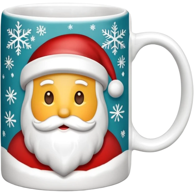 Realistic Coffee mug with ultra detailed christmas embellishment emoji