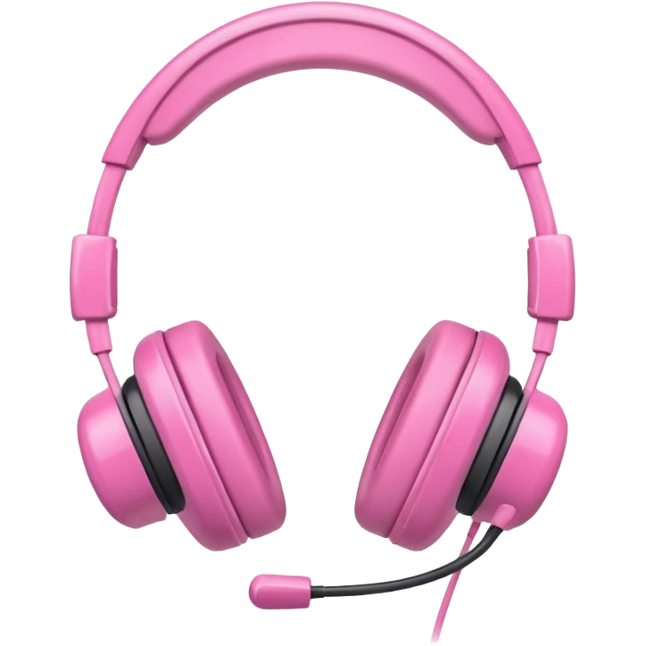 Headset Pink color  emoji