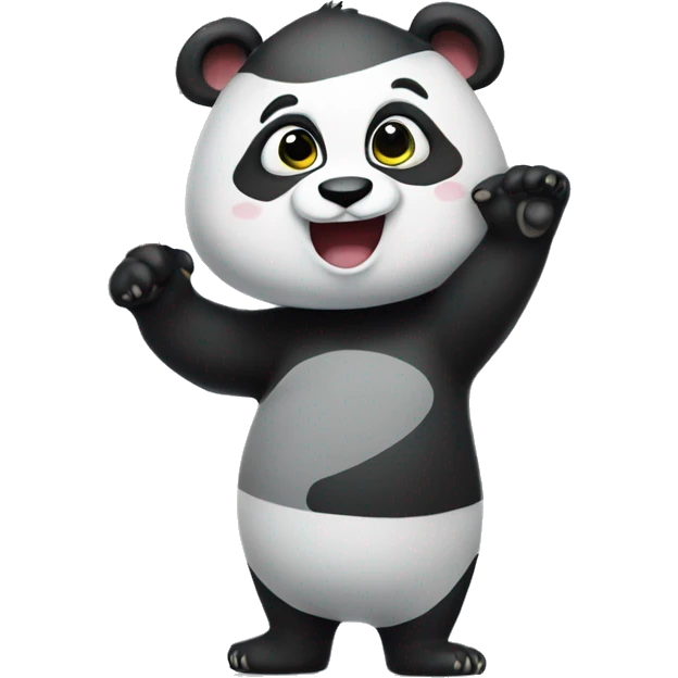 Panda holding a sign saying Yayy emoji