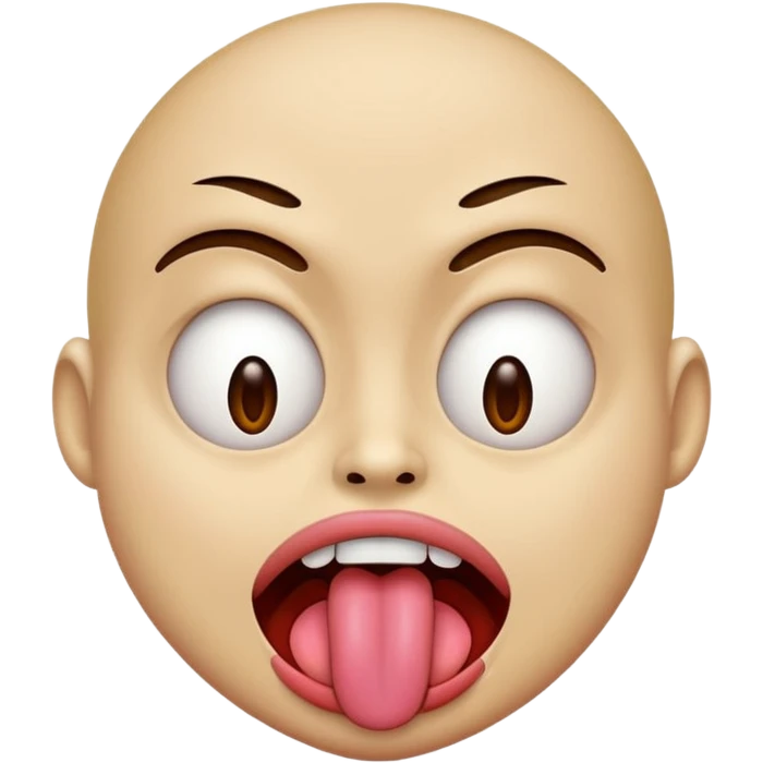 Freaky sus tongue out emoji
