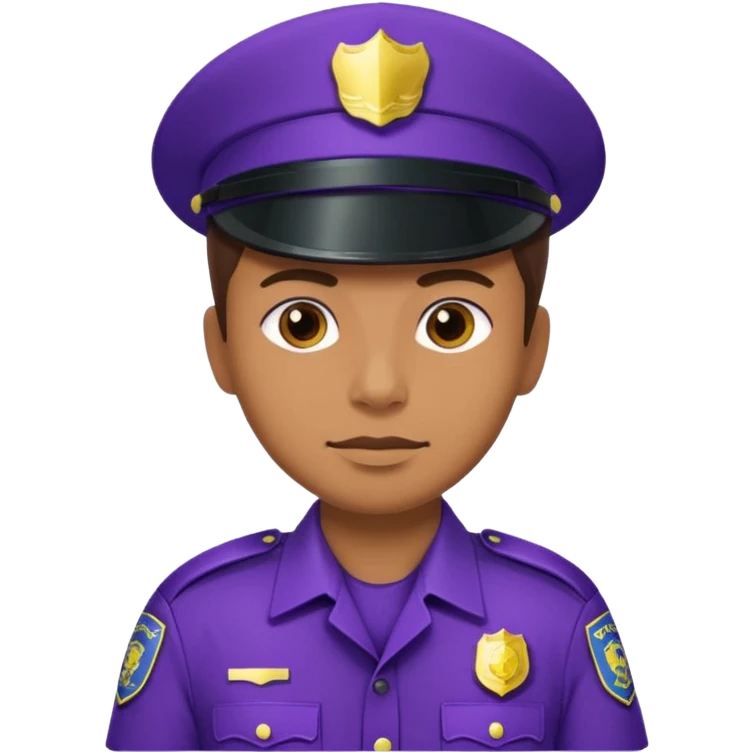 police with purple uniform emoji