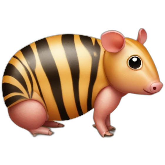 Tiger striped pig armadillo cow centipede insect emoji