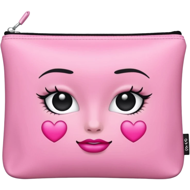 Necesserie de maquiagem rosinha emoji