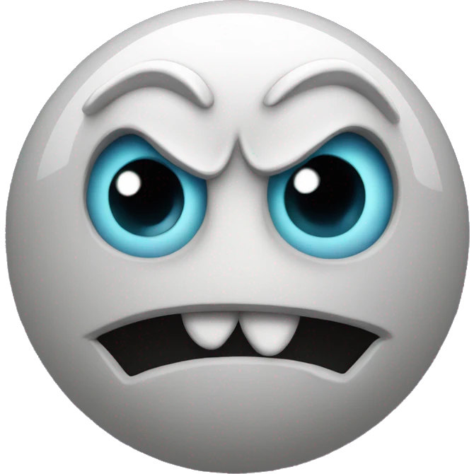 evil orb with pound sign eyes emoji
