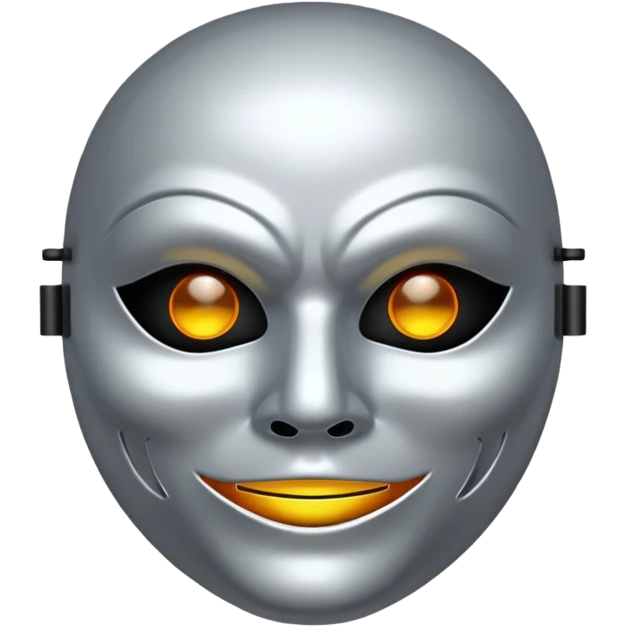 Spooky mirror mask emoji