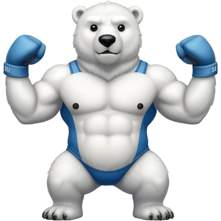 flexing polar bear with tanktop emoji