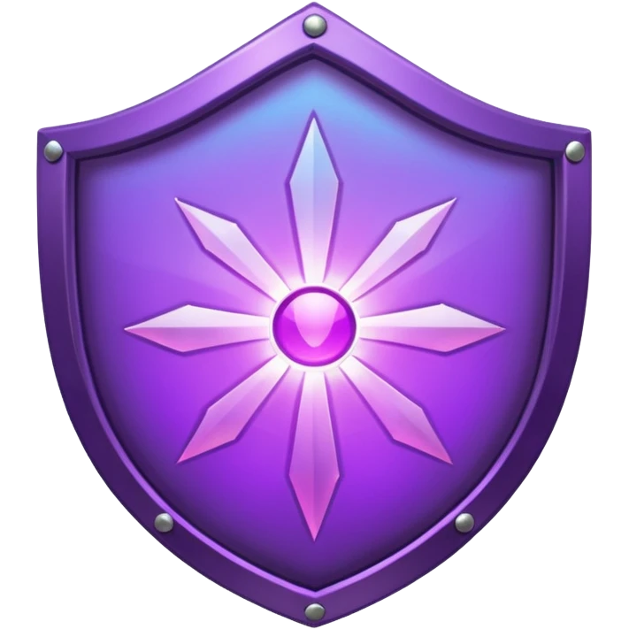 Purple glowing shield emoji