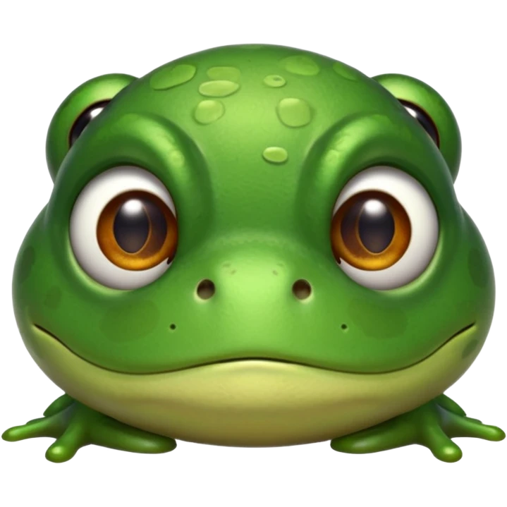 A frog with a sad face emoji