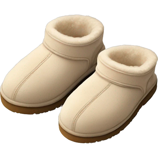 light beige aesthetic ugg slippers emoji