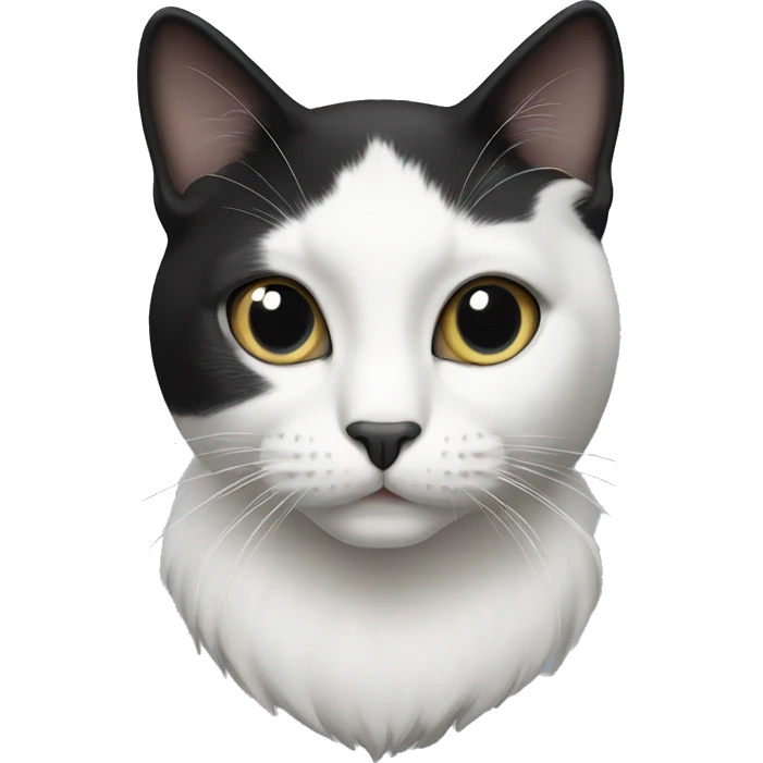 Black and white cat  emoji