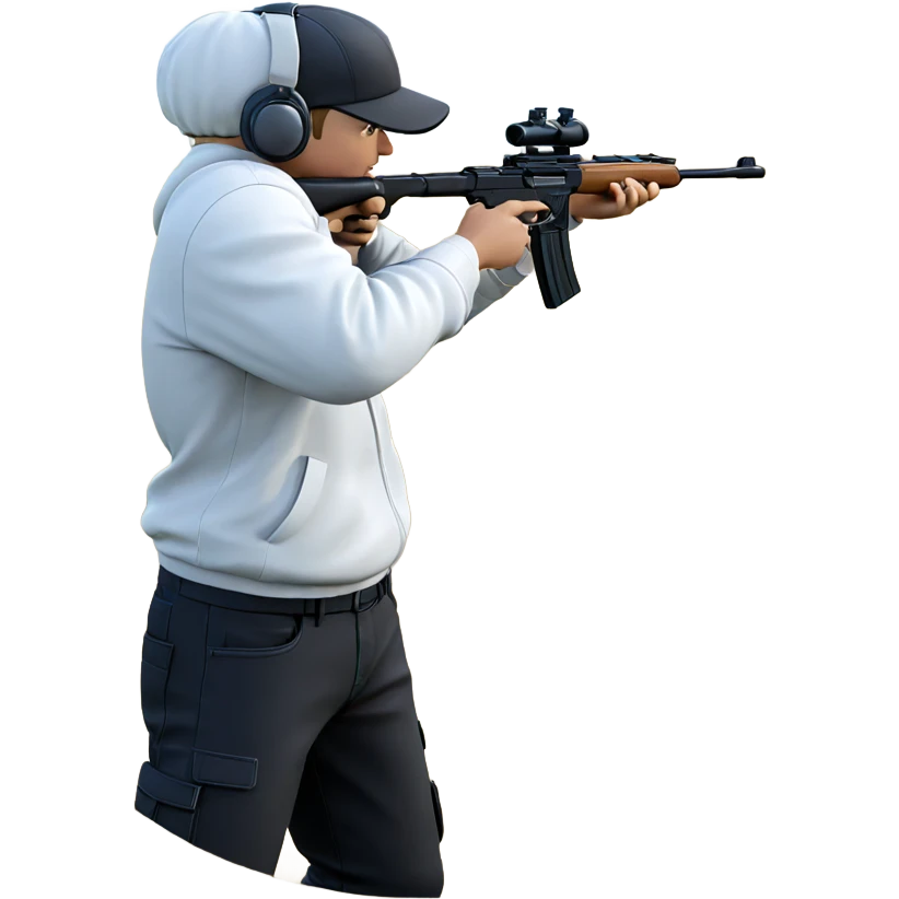 young shooter in the field emoji