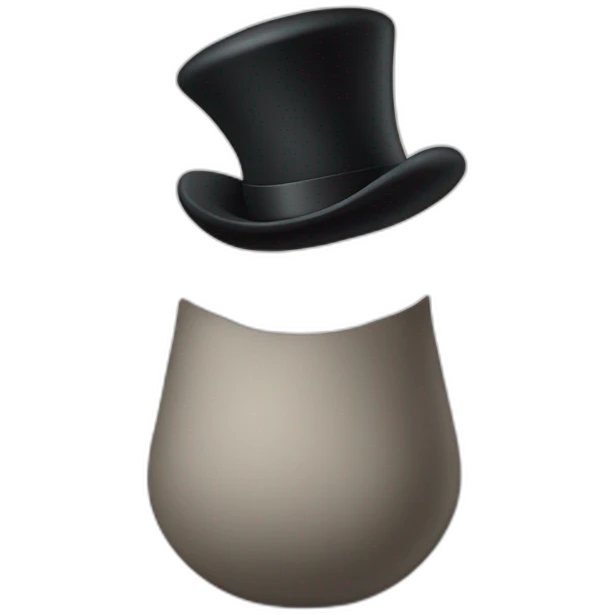 A buttocks with a top hat emoji