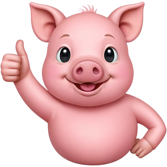 Pig thumbs up emoji