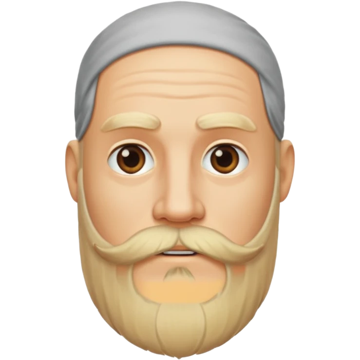 blonde bald man with long beard  emoji