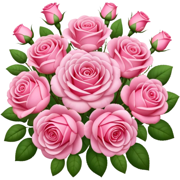 Huge pink flower bouquet with different flowers and pink tones and roses emoji