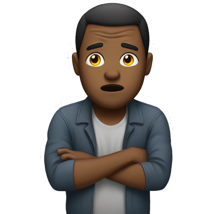 Man upset after getting into car crash  emoji