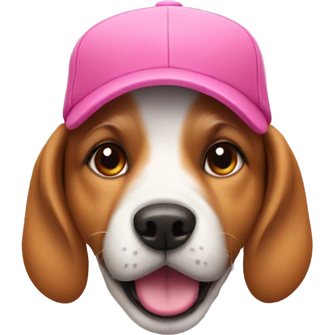 Dog with pink hat emoji