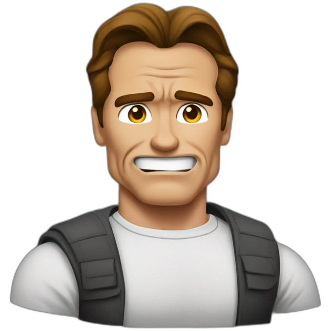 arnold schwarzenegger cartoon wearing henley emoji