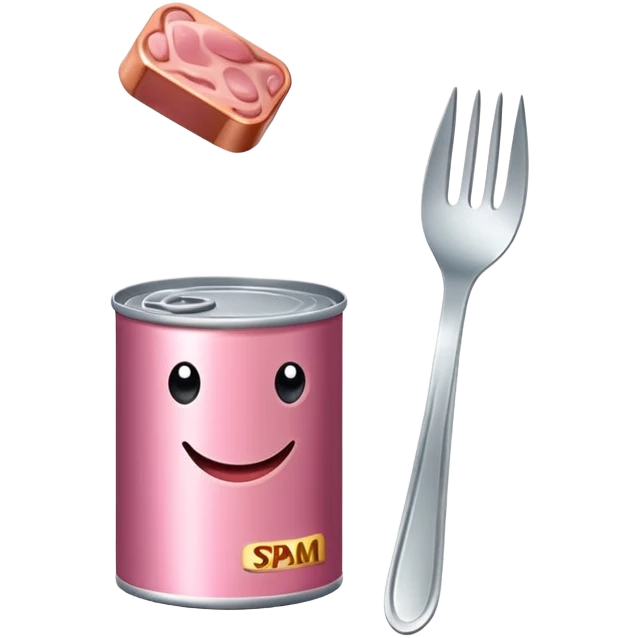 spam meat with a spork emoji