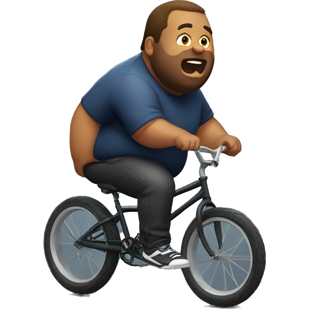 A big fatty guy on a BMX bike emoji