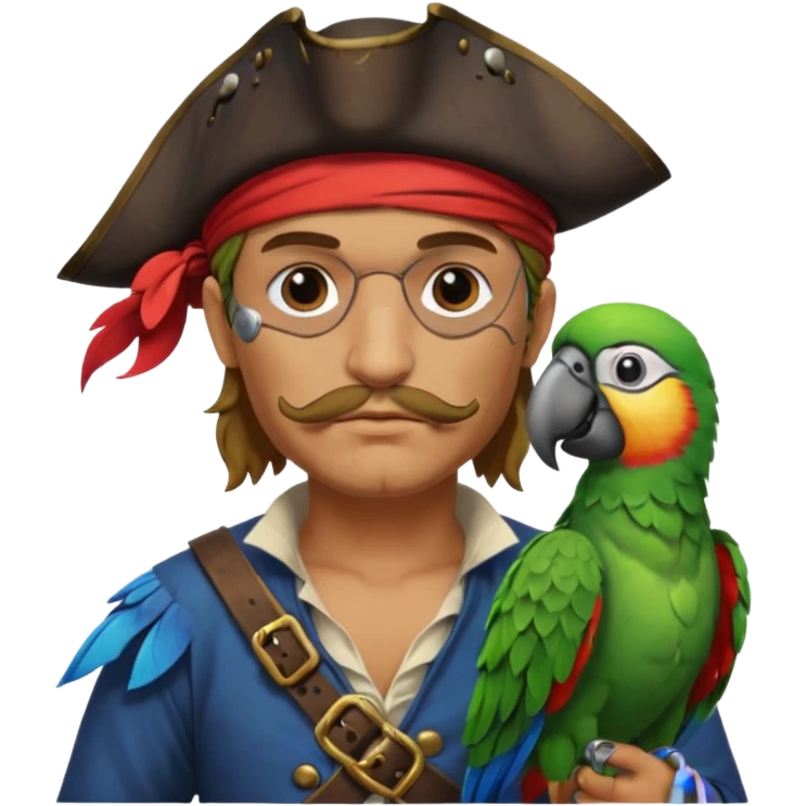 pirate and parrot emoji