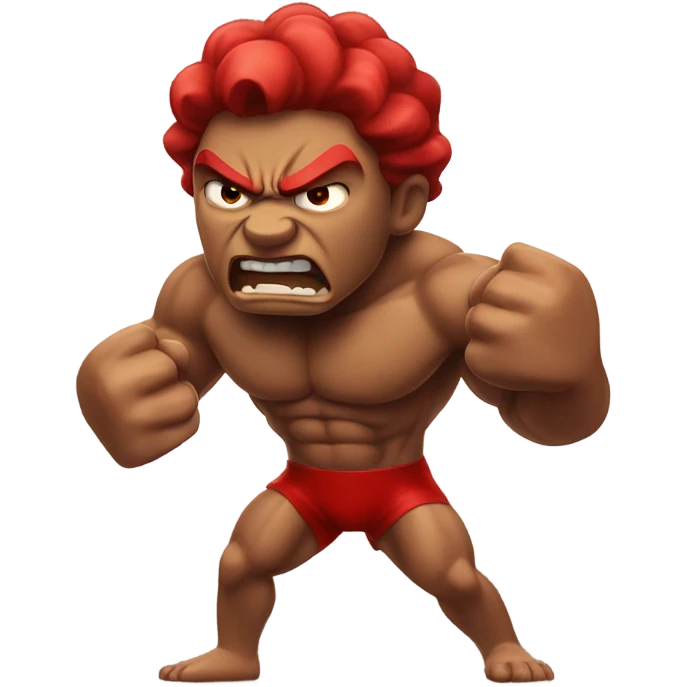 Angry red hulk emoji