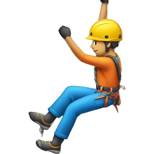 a climber hanging emoji