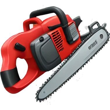 red chainsaw emoji