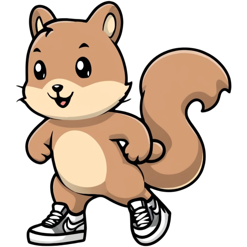 Squirrel wearing sneakers  emoji