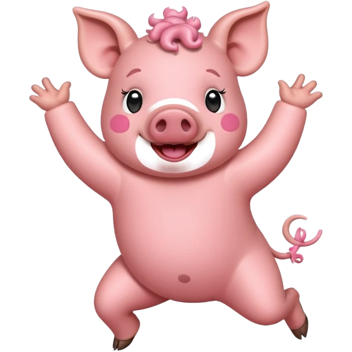 A pig dancing  emoji