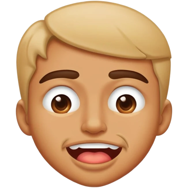 Biting bottom lip while squinting emoji