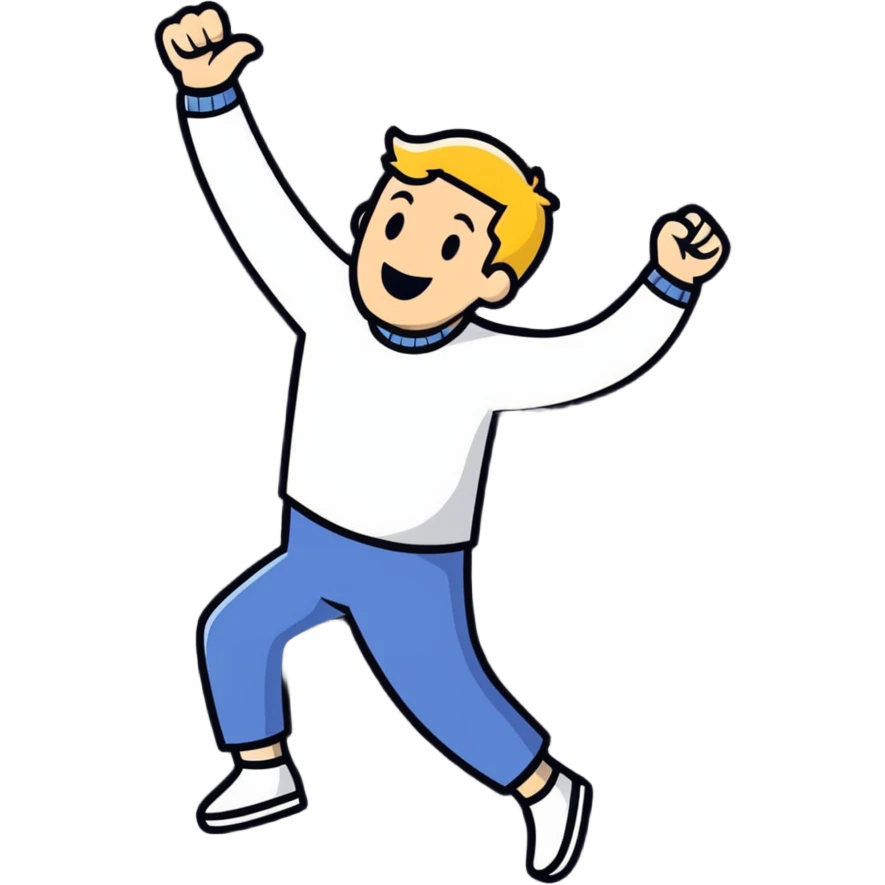Man celebrating 20 years work anniversary  emoji