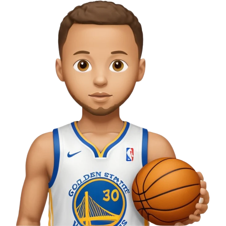 portrait of Stephen Curry in basketball player emoji