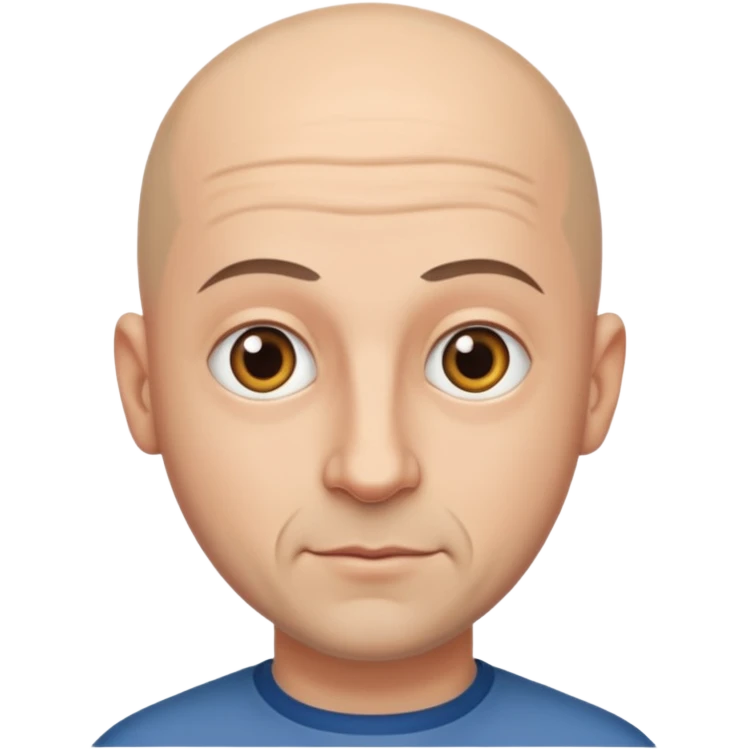 bald man with jewish appearance, third version emoji