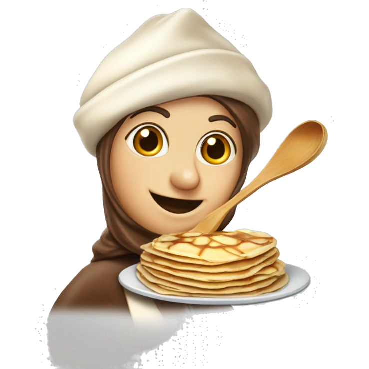 una crêpes fumante, natalizia al cioccolato bianco e cannella  emoji