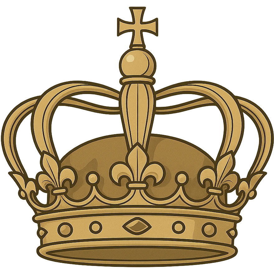 detailed simple royal crown emoji