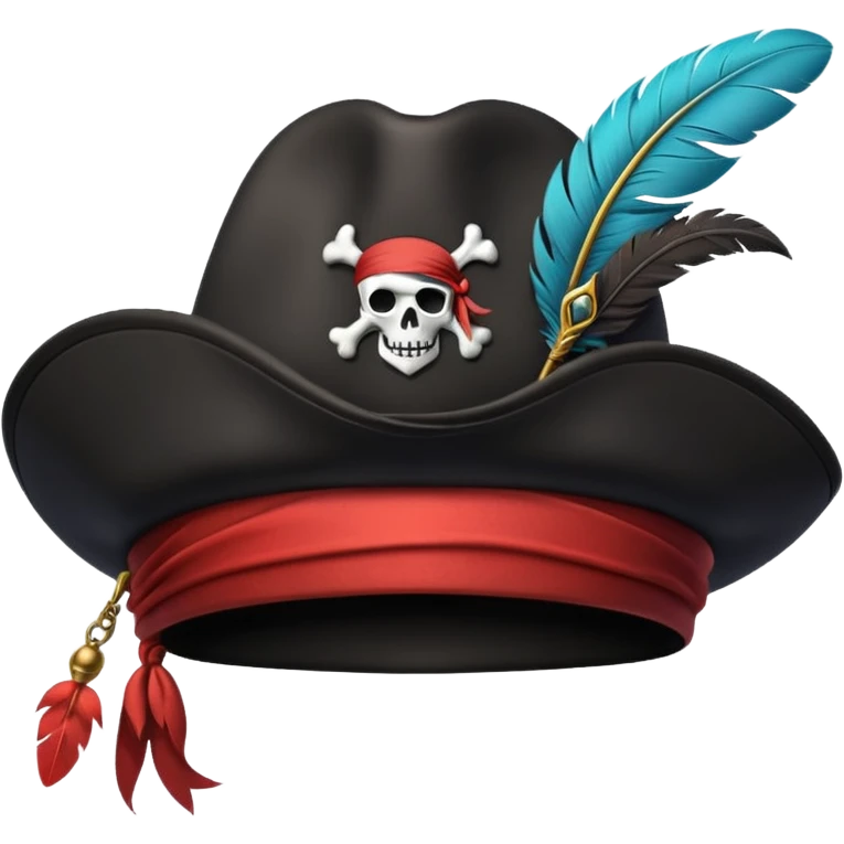 pirate hat with feather emoji