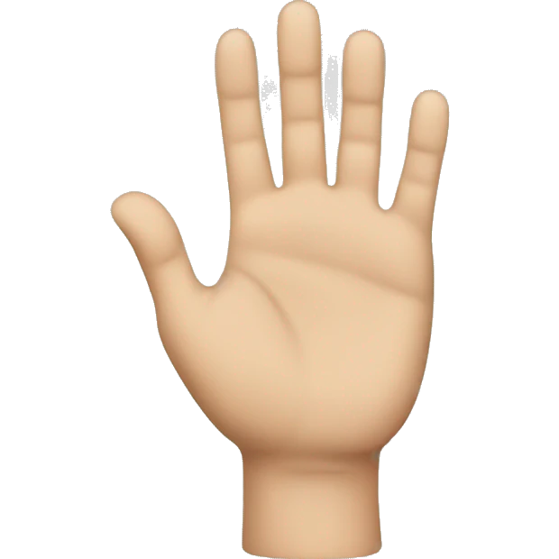 a hand emoji