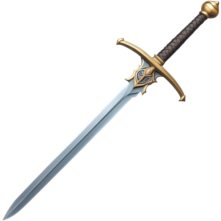 Medieval iron sword with detailed hilt and blade emoji