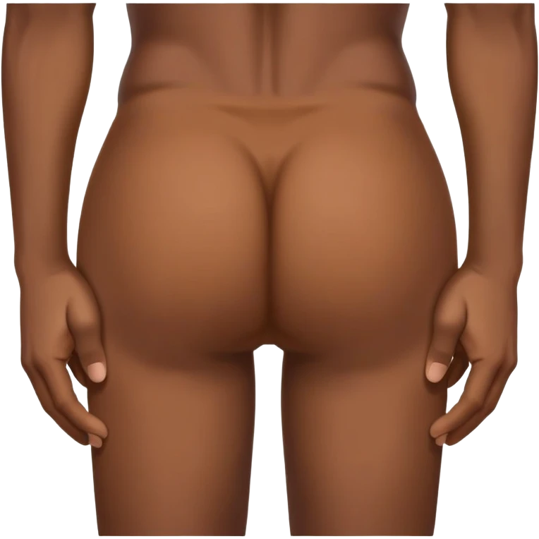 Hands grabbing and opening brown butt cheeks wide enough to the point you can see the but hole  emoji