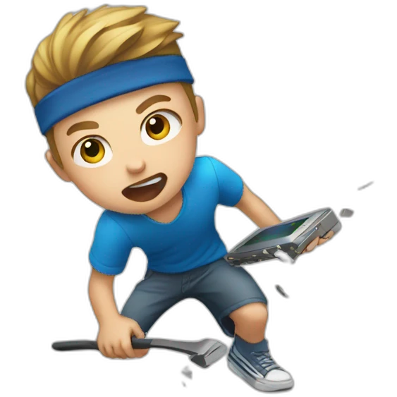 Kid destroying Samsung  emoji