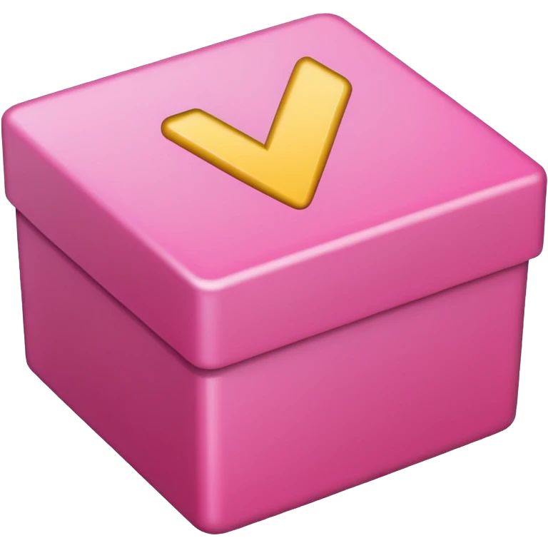 Design a Check Mark Box emoji (✅) that is pink and has a circul emoji