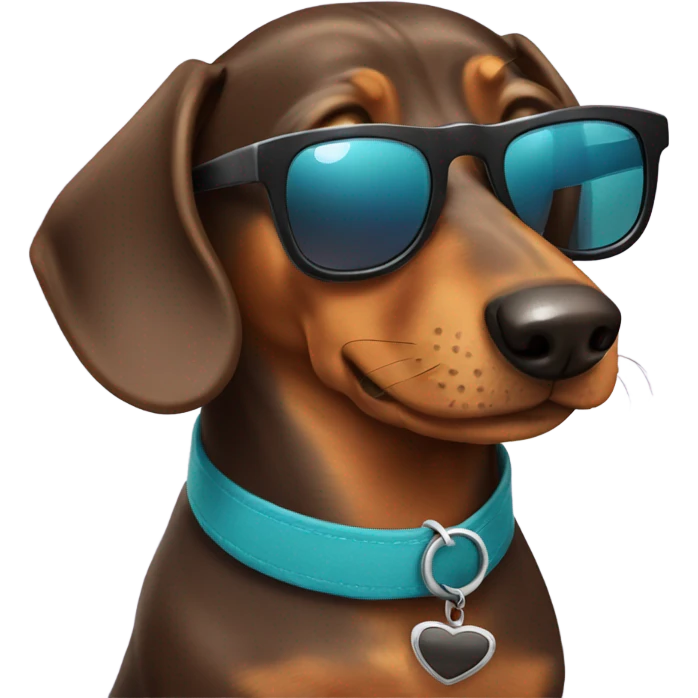 dachshund wearing sunglasses  emoji