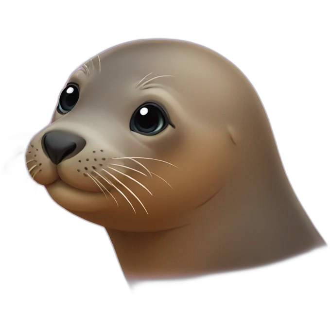 a sea lion in love emoji