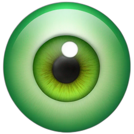 green eyeball emoji