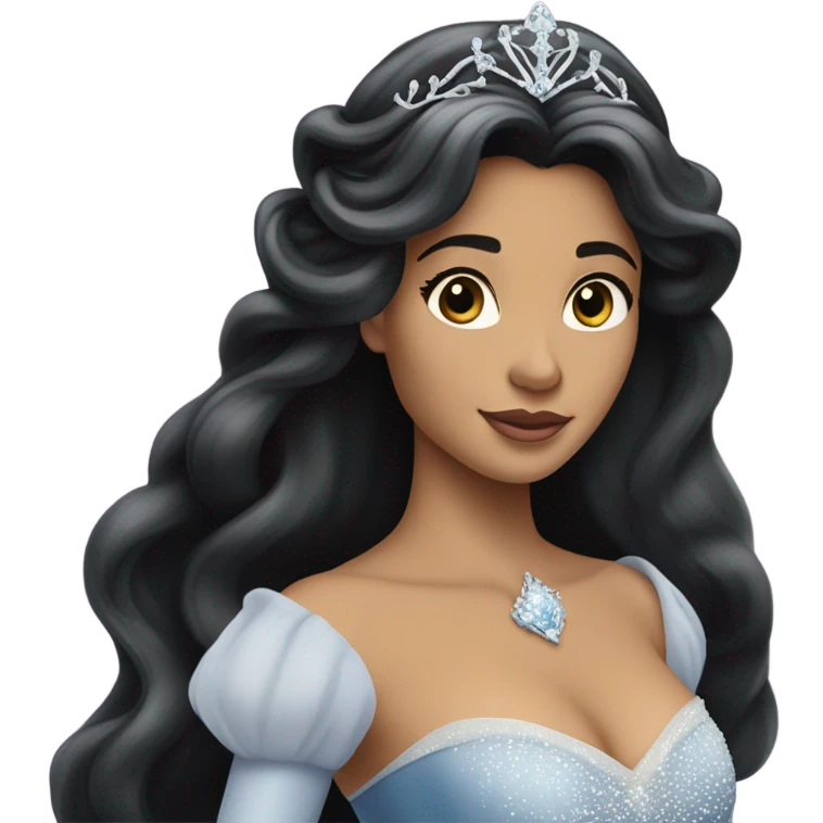 Princess Aurora with black hair emoji