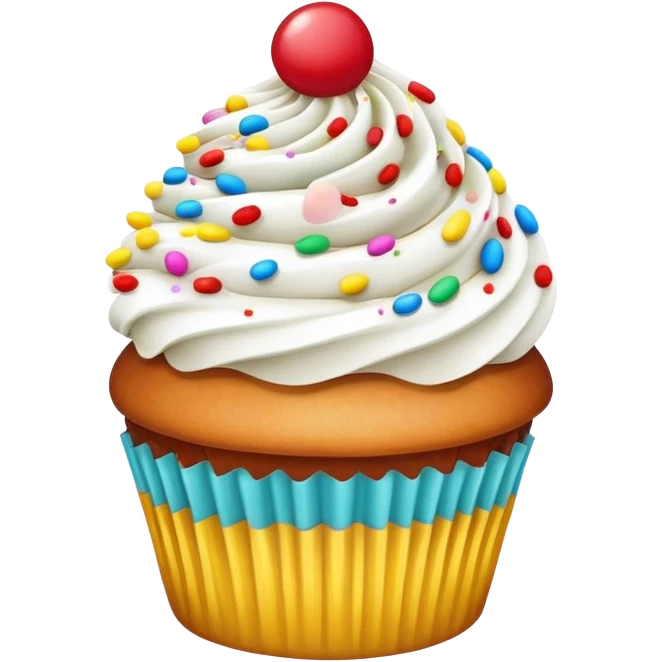 cupcake with sprinkles emoji