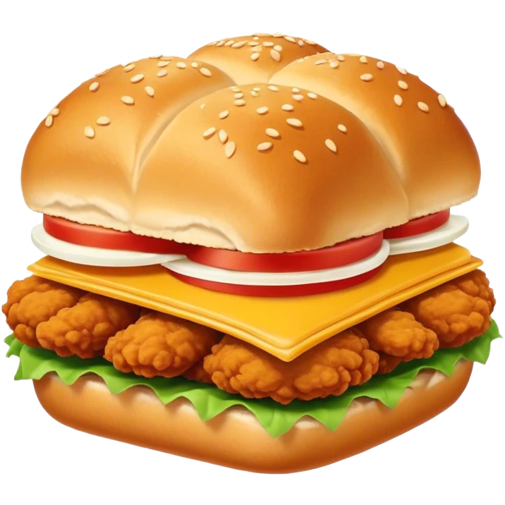 A fried chicken sandwich  emoji
