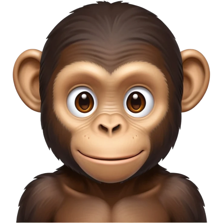 chimp with expressive face emoji