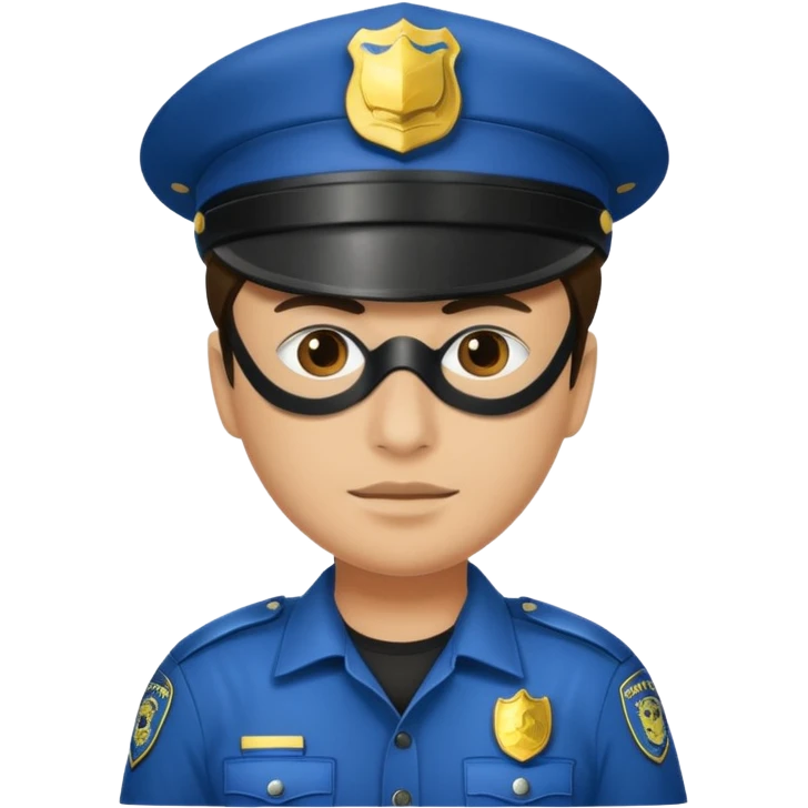 thief, Police hat, thief mask. emoji